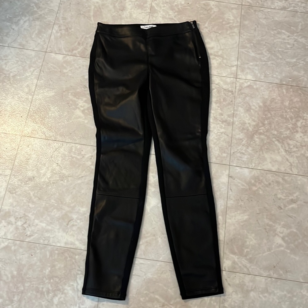 Whbm Black Faux Leather Front Leggings 4